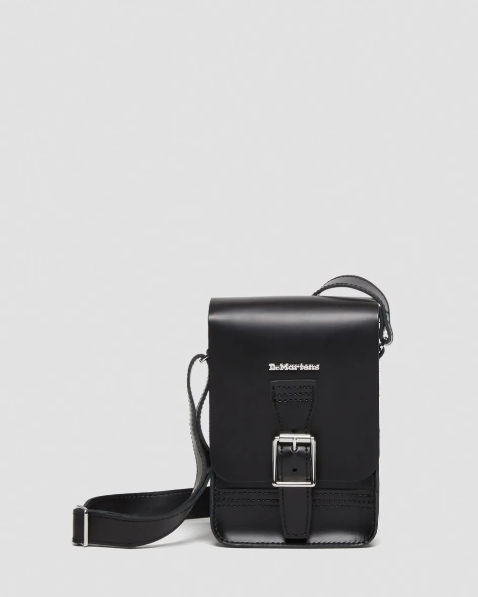 Dr. Martens Last Chance Styles|Last Chance Styles*Leather Vertical Crossbody Bag in Black Black — Kiev & Smooth