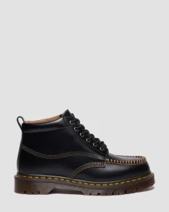 Dr. Martens New And Featured|Boots*LOWELL CHUKKA MOC TOE LEATHER ANKLE BOOTS in Black Black — Orleans