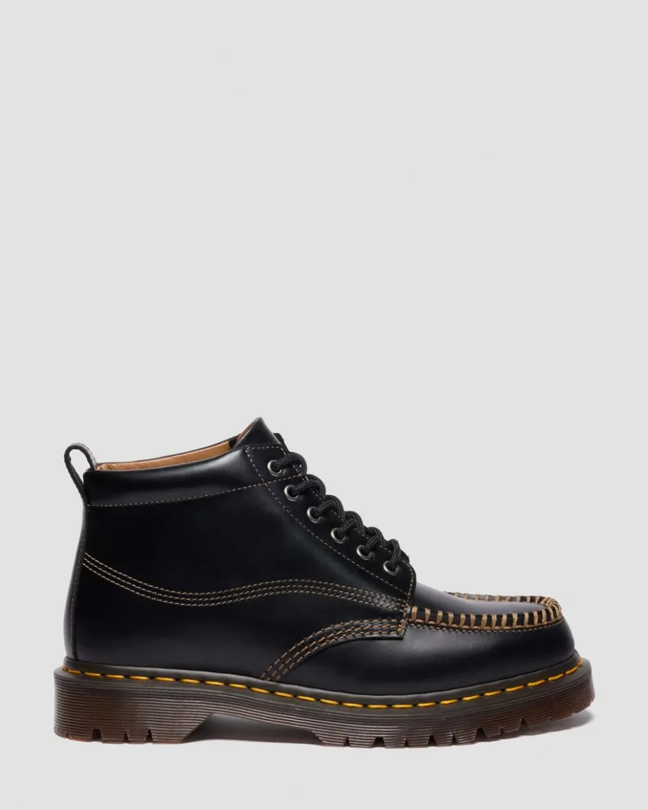 Dr. Martens New And Featured|Boots*LOWELL CHUKKA MOC TOE LEATHER ANKLE BOOTS in Black Black — Orleans