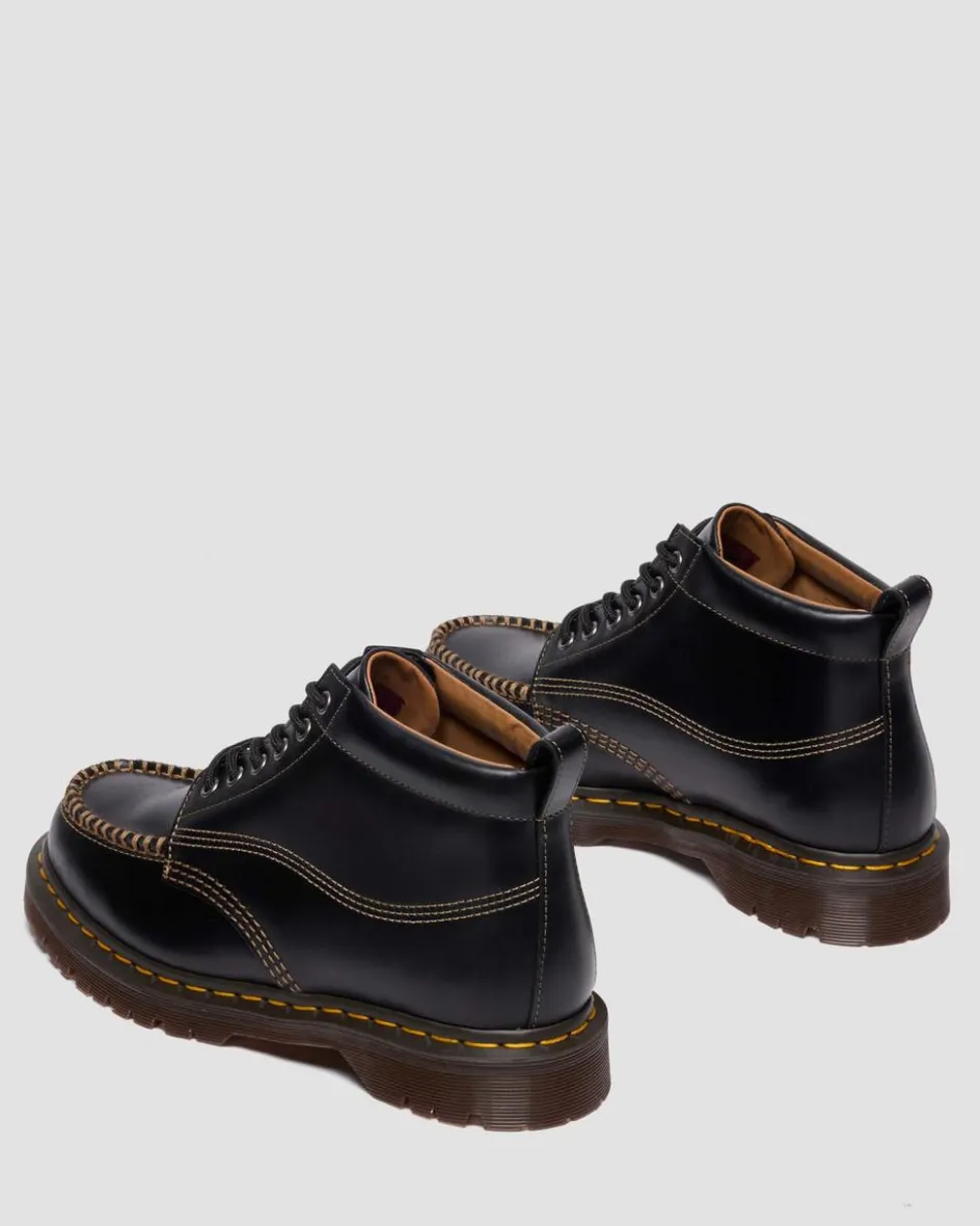 Dr. Martens New And Featured|Boots*LOWELL CHUKKA MOC TOE LEATHER ANKLE BOOTS in Black Black — Orleans