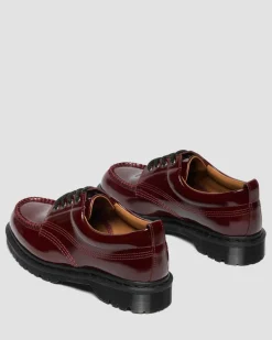 Dr. Martens Shoes|New And Featured*Lowell Lacquered Moc Toe Shoes in Cherry Red Cherry Red — Lacquered Leather