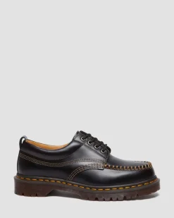 Dr. Martens Shoes|New And Featured*Lowell Leather Moc Toe Shoes in Black Black — Analine