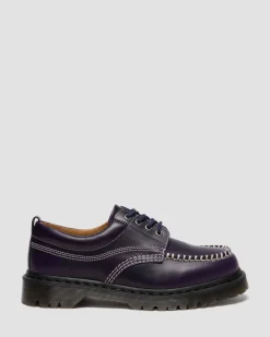 Dr. Martens Last Chance Styles|Last Chance Styles*LOWELL LEATHER MOC TOE SHOES in Midnight Blue MIDNIGHT BLUE — Orleans
