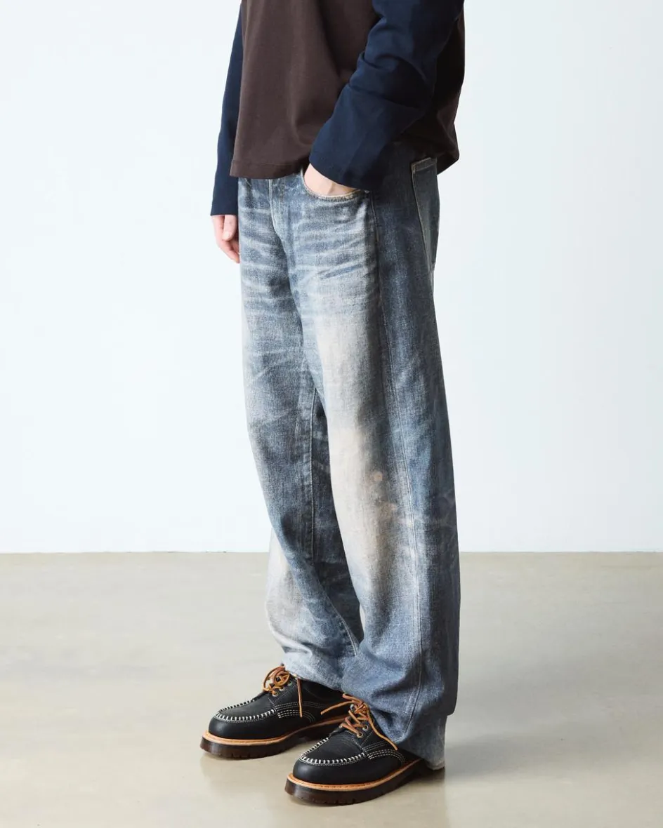 Dr. Martens Shoes|New And Featured*Lowell Wild Grain Leather Moc Toe Shoes in Black BLACK — Wild Grain