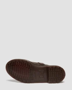 Dr. Martens Shoes|New And Featured*Mary Jane Flower Crazy Horse Leather Shoes in Dark Brown Dark Brown — Crazy Horse