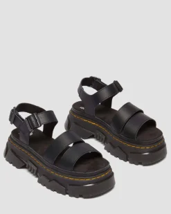 Dr. Martens Spring Sandals|Sandals*Mattison 2 Strap sandals in Black BLACK — Athena
