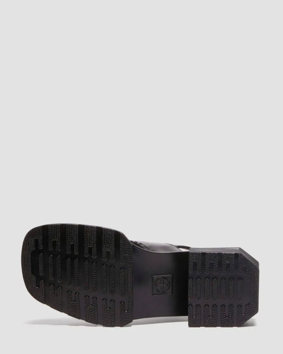 Dr. Martens Mules: Slip On & Go|Mules*Maybole Wanama leather Sandals in Black Black — Wanama