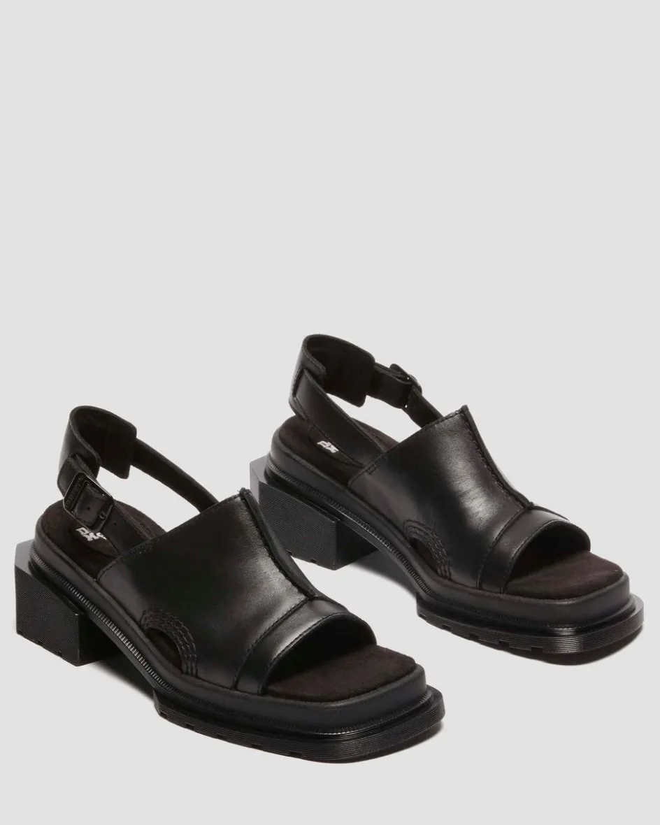 Dr. Martens Mules: Slip On & Go|Mules*Maybole Wanama leather Sandals in Black Black — Wanama