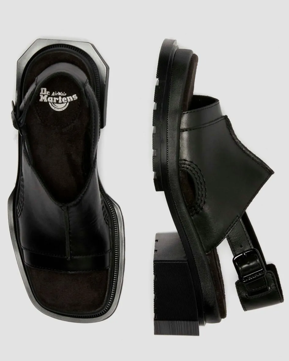 Dr. Martens Mules: Slip On & Go|Mules*Maybole Wanama leather Sandals in Black Black — Wanama