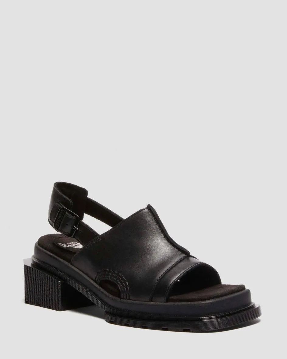Dr. Martens Mules: Slip On & Go|Mules*Maybole Wanama leather Sandals in Black Black — Wanama