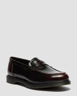 Dr. Martens Shoes|New And Featured*Mayfare Rub Off Leather Loafers in Cherry Red Arcadia Cherry Red Arcadia — Arcadia