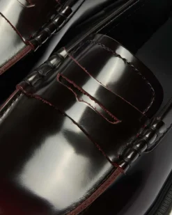 Dr. Martens Shoes|New And Featured*Mayfare Rub Off Leather Loafers in Cherry Red Arcadia Cherry Red Arcadia — Arcadia