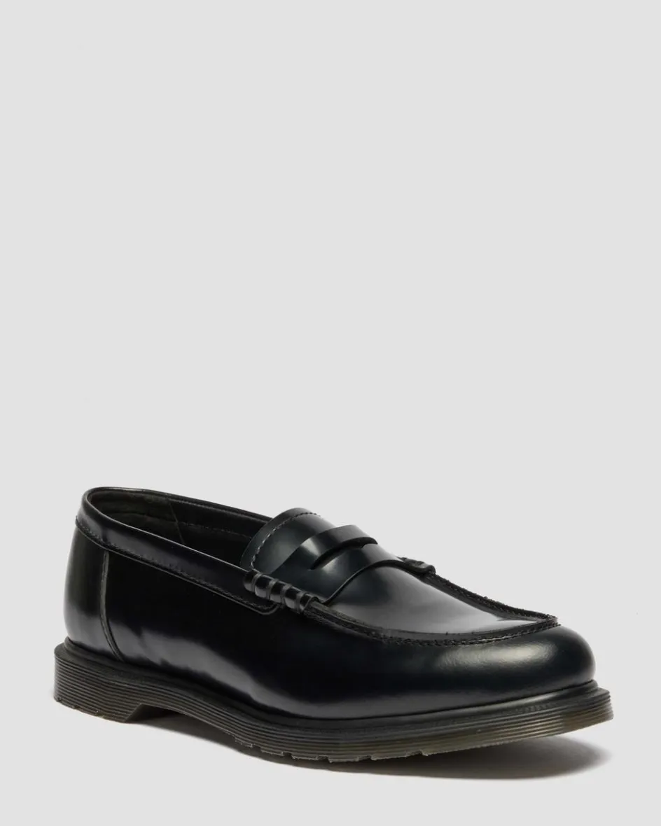 Dr. Martens Shoes|New And Featured*Mayfare Smooth Leather Loafers in Black Black — Polished Smooth