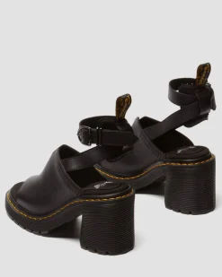 Dr. Martens Sandals|New And Featured*Millee Leather Open Toe Sandals in Black Black — Sendal