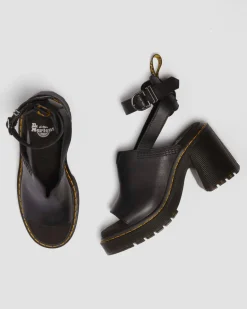 Dr. Martens Sandals|New And Featured*Millee Leather Open Toe Sandals in Black Black — Sendal