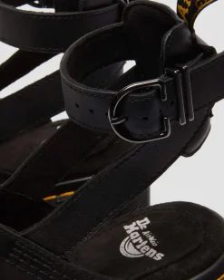 Dr. Martens Sandals|New And Featured*Millee Leather Open Toe Sandals in Black Black — Sendal