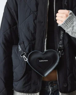 Dr. Martens Last Chance Styles|Last Chance Styles*Mini Heart Shaped Kiev & Patent Leather Bag in Black Black — Kiev+Patent Lamper