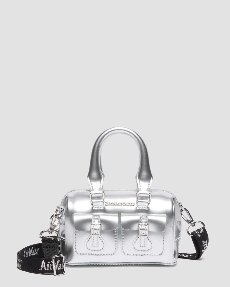 Dr. Martens New And Featured|Accessories*Mini Top Handle Bag Bag Silver Metallic Patent Lamper in Silver Metallic Silver Metallic — Patent Lamper