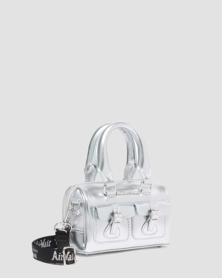 Dr. Martens New And Featured|Accessories*Mini Top Handle Bag Bag Silver Metallic Patent Lamper in Silver Metallic Silver Metallic — Patent Lamper