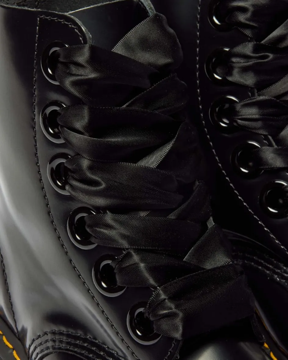 Dr. Martens New And Featured|Mother'S Day Gifts*Molly Women's Leather Platform Boots in Black Buttero BLACK BUTTERO — Buttero