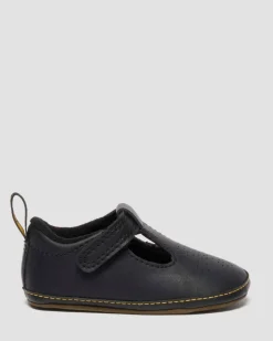 Dr. Martens Infant & 0-1 Years*NEWBORN POLLEY PU-COATED LEATHER MARY JANE SHOES in Black Black — Mason Pu Split+Mason Nw Synthetic