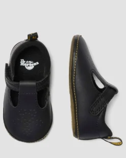 Dr. Martens Infant & 0-1 Years*NEWBORN POLLEY PU-COATED LEATHER MARY JANE SHOES in Black Black — Mason Pu Split+Mason Nw Synthetic