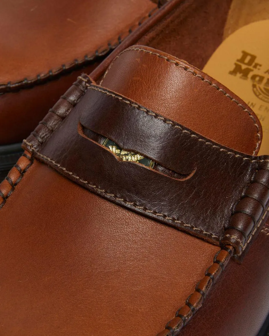 Dr. Martens Shoes|Loafers*Penton Made in England Leather Loafer in Brown Brown+Amber — Classic Calf