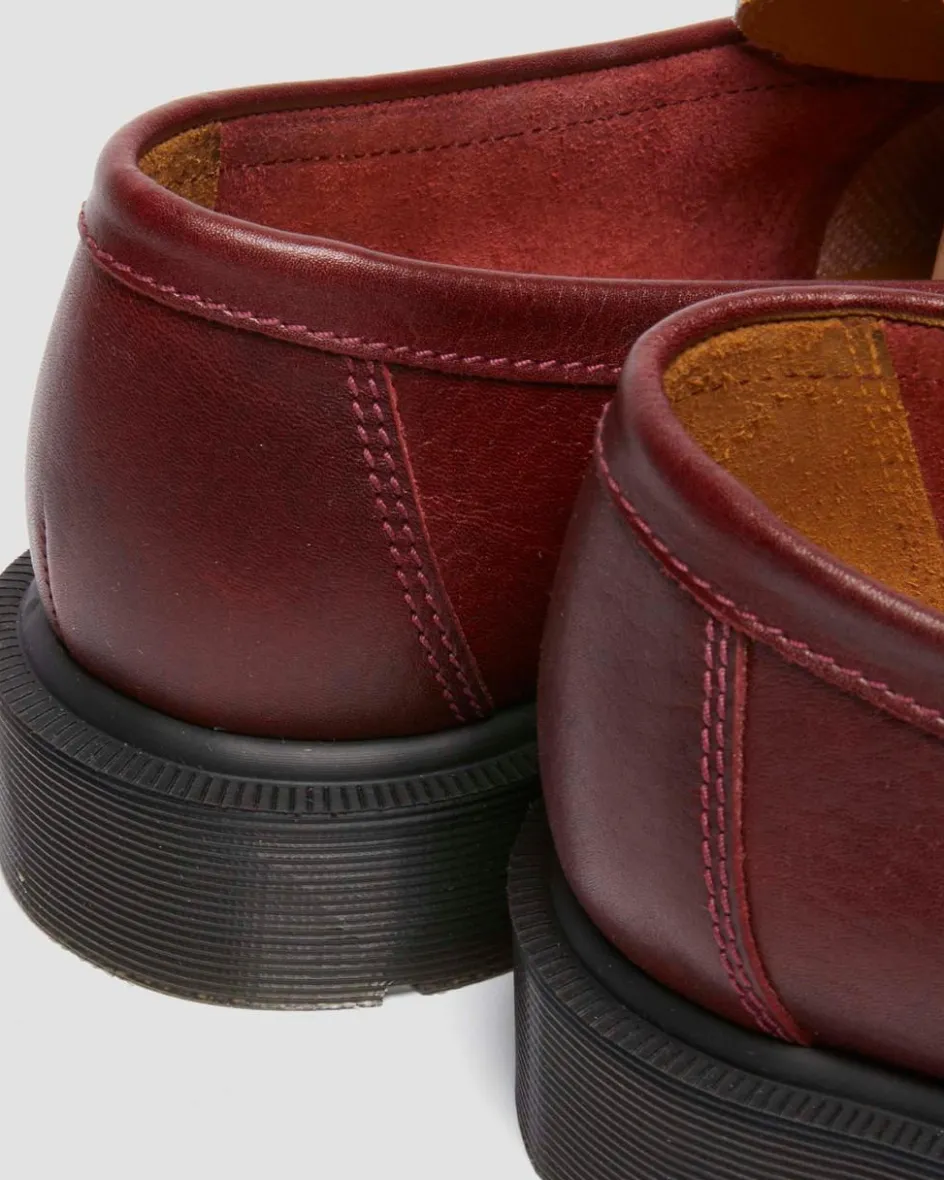 Dr. Martens Last Chance Styles|Last Chance Styles*Penton Made In England Two-Tone Leather Loafers in Burgundy Burgundy+White