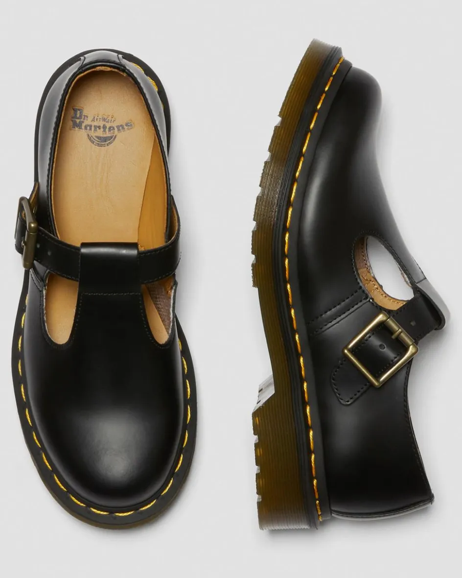 Dr. Martens Originals|Shoes*Polley Smooth Leather Mary Janes in Black Black — Smooth Leather