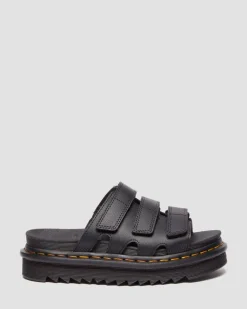 Dr. Martens Mules|Slides*Raine Slide Athena leather sandals in Black BLACK — Athena