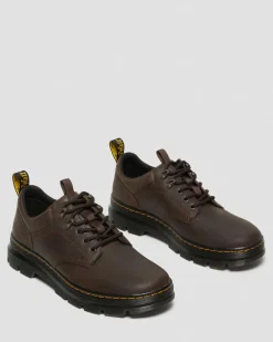 Dr. Martens Shoes|Casual Boots*Reeder Crazy Horse Leather Utility Shoes in Dark Brown Dark Brown — Crazy Horse