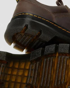 Dr. Martens Shoes|Casual Boots*Reeder Crazy Horse Leather Utility Shoes in Dark Brown Dark Brown — Crazy Horse