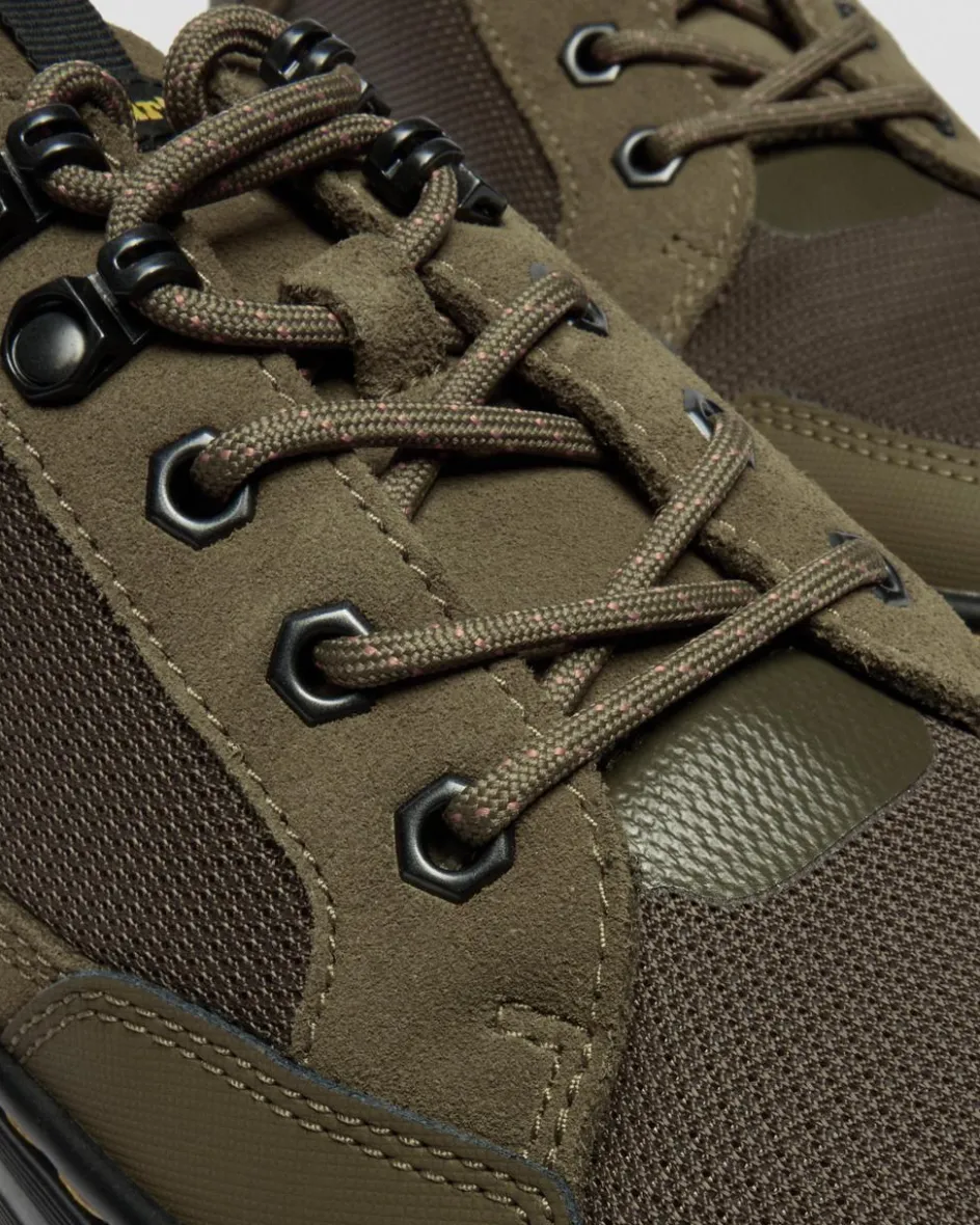 Dr. Martens Shoes|New And Featured*Reeder Mk.02 Canvas & Genix Nappa Utility Shoes in Dms Olive DMS OLIVE — Spacer Mesh+Eh Suede