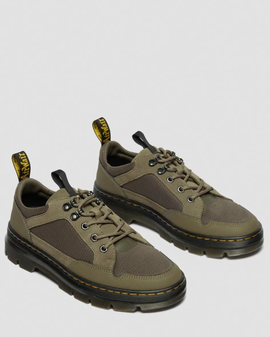 Dr. Martens Shoes|New And Featured*Reeder Mk.02 Canvas & Genix Nappa Utility Shoes in Dms Olive DMS OLIVE — Spacer Mesh+Eh Suede
