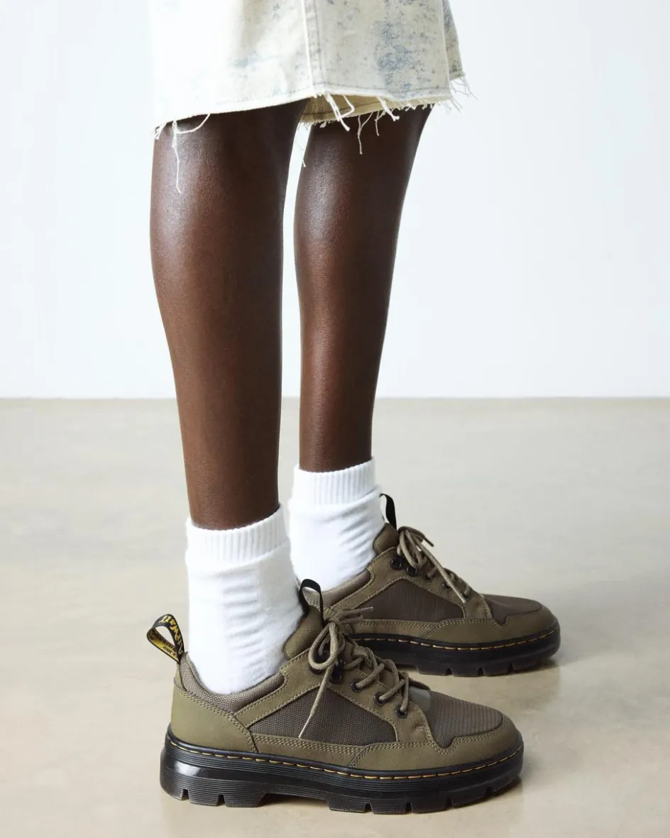 Dr. Martens Shoes|New And Featured*Reeder Mk.02 Canvas & Genix Nappa Utility Shoes in Dms Olive DMS OLIVE — Spacer Mesh+Eh Suede