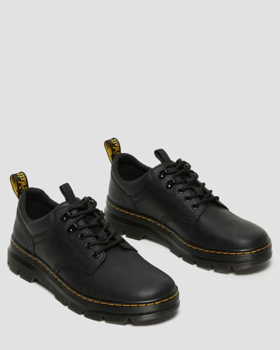 Dr. Martens Shoes|New And Featured*Reeder Wyoming Leather Utility Shoes in Black Black — Wyoming