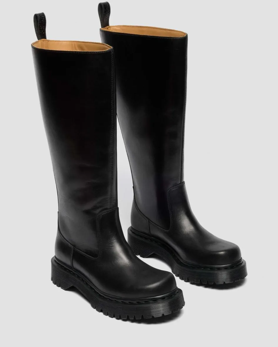 Dr. Martens Platform Boots|New And Featured*Rejena Hi Old Harness Leather Boots in Black Black — Old Harness