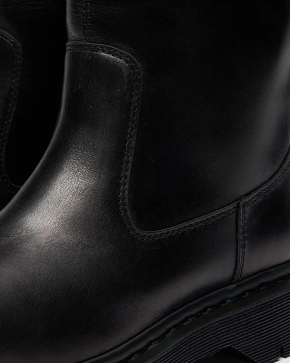Dr. Martens Platform Boots|New And Featured*Rejena Hi Old Harness Leather Boots in Black Black — Old Harness