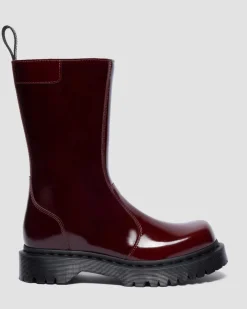Dr. Martens Platform Boots|New And Featured*Rejena Lacquered Leather Boots in Cherry Red Cherry Red — Lacquered Leather