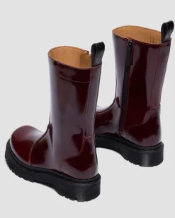 Dr. Martens Platform Boots|New And Featured*Rejena Lacquered Leather Boots in Cherry Red Cherry Red — Lacquered Leather