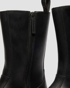 Dr. Martens Tall And Knee High Boots|New And Featured*Rejena Old Harness Leather Boots in Black Black — Old Harness