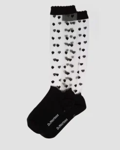 Dr. Martens Socks|New And Featured*Short Heart Mesh Organic Cotton Blend Socks in Black BLACK — Organic Cotton Blend+Mesh