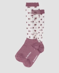 Dr. Martens Socks|New And Featured*Short Heart Mesh Organic Cotton Blend Socks in Dusty Rose DUSTY ROSE — Organic Cotton Blend+Mesh