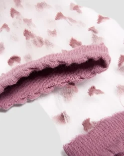 Dr. Martens Socks|New And Featured*Short Heart Mesh Organic Cotton Blend Socks in Dusty Rose DUSTY ROSE — Organic Cotton Blend+Mesh