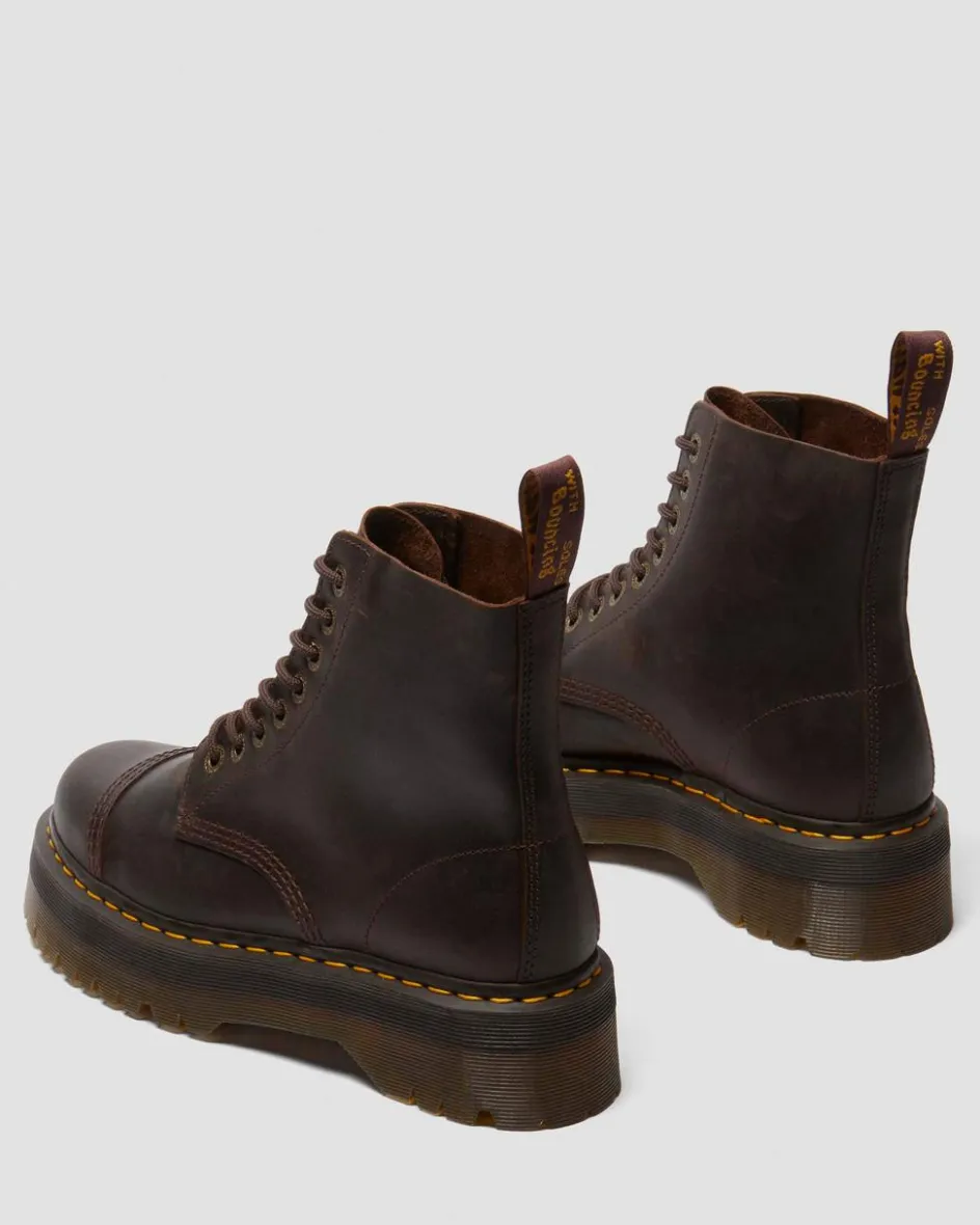 Dr. Martens New And Featured|Boots*Sinclair Crazy Horse leather platform boots in Dark Brown Dark Brown — Crazy Horse