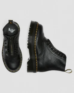Dr. Martens New And Featured|New And Featured*Sinclair Milled Nappa Leather Platform Boots in Black Milled Nappa BLACK MILLED NAPPA — Milled Nappa
