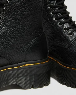 Dr. Martens New And Featured|New And Featured*Sinclair Milled Nappa Leather Platform Boots in Black Milled Nappa BLACK MILLED NAPPA — Milled Nappa