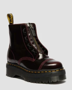Dr. Martens Platform Boots|Boots*Sinclair Women's Arcadia Leather Platform Boots in Cherry Red Arcadia Cherry Red Arcadia — Arcadia