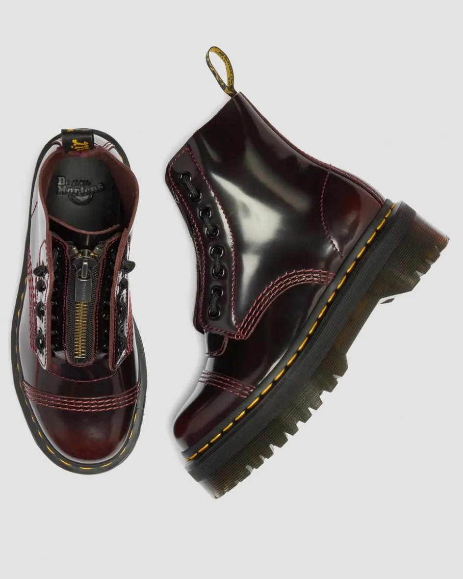 Dr. Martens Platform Boots|Boots*Sinclair Women's Arcadia Leather Platform Boots in Cherry Red Arcadia Cherry Red Arcadia — Arcadia