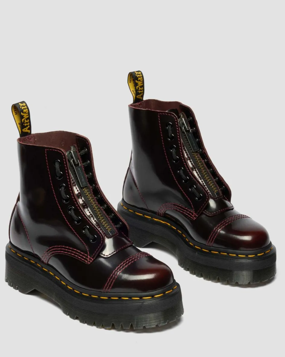 Dr. Martens Platform Boots|Boots*Sinclair Women's Arcadia Leather Platform Boots in Cherry Red Arcadia Cherry Red Arcadia — Arcadia
